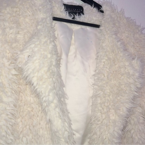 Sanctuary Fluffy White 70’s Style Jacket with Pockets - Picture 2 of 8